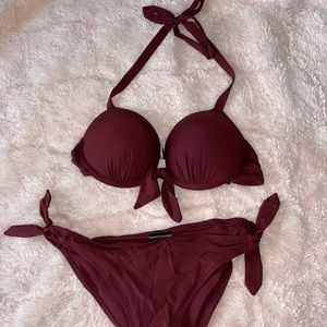 Maroon bikini set